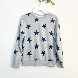 H&M Gray navy blue stars Sweatshirt